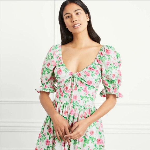 Hill House Pink Roses Pattern Ophelia Dress - Picture 2 of 6